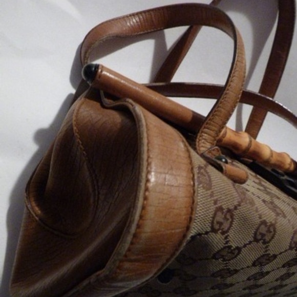Gucci Guccissima print canvas/leather Bullet Bag! - Picture 2 of 8